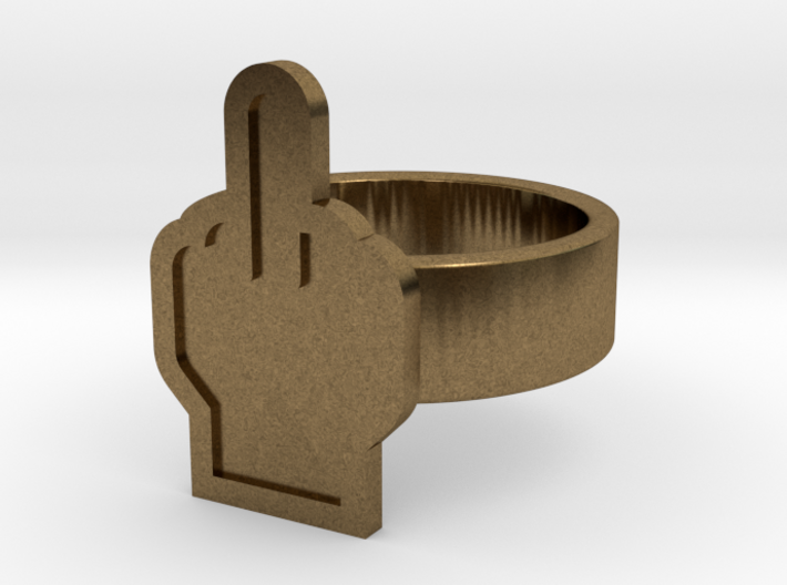 Middle Finger Ring 3d printed