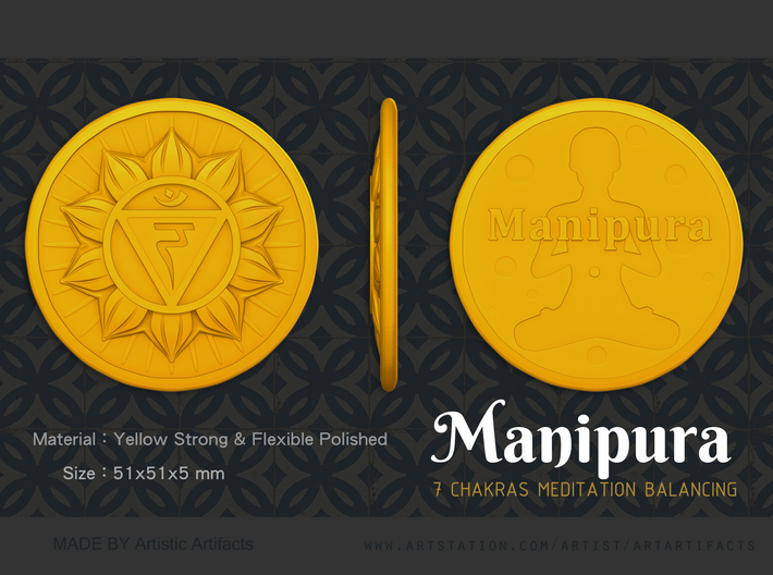 SOLAR PLEXUS Chakra or Manipura 3d printed 