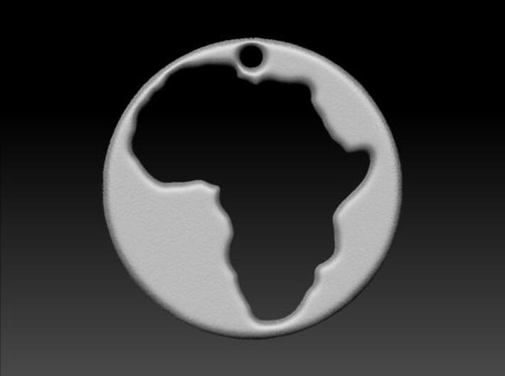 Pendant of Africa (5cms) 3d printed Rendered version.