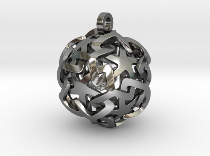 12-Stars sphere pendant 3d printed