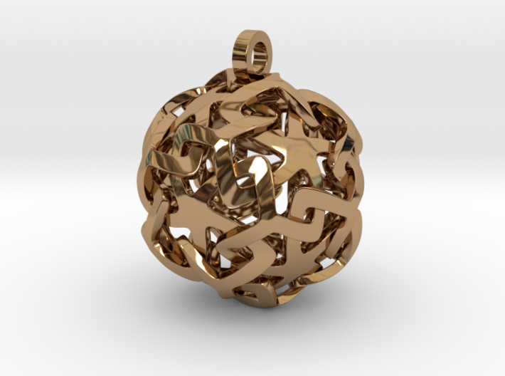 12-Stars sphere pendant 3d printed 