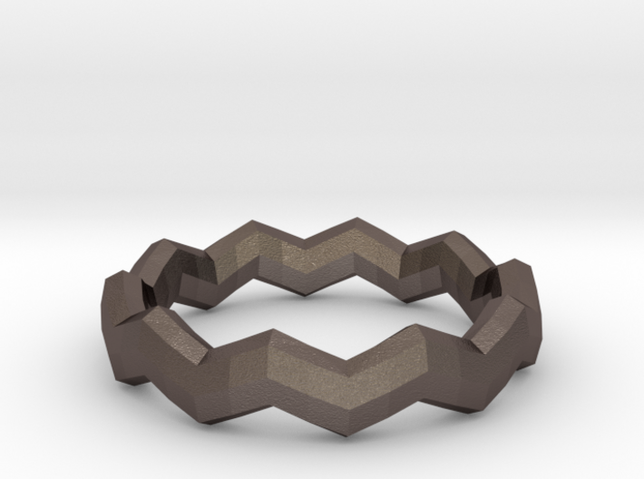 Zig Zag Ring 3d printed