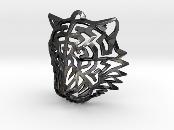 Tiger Head Pendant 3d printed