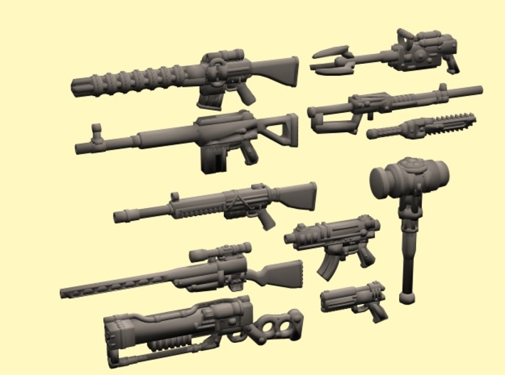 28mm Wastefall weapons 1 3d printed