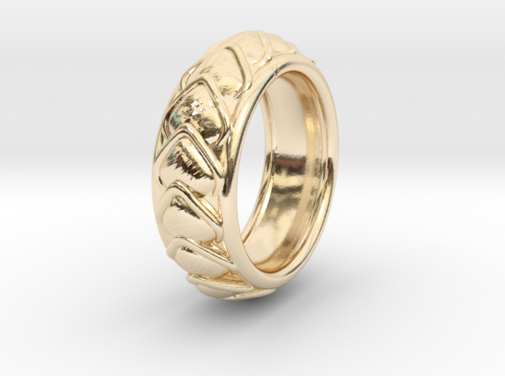 Dragon Scales Ring size 6 3d printed