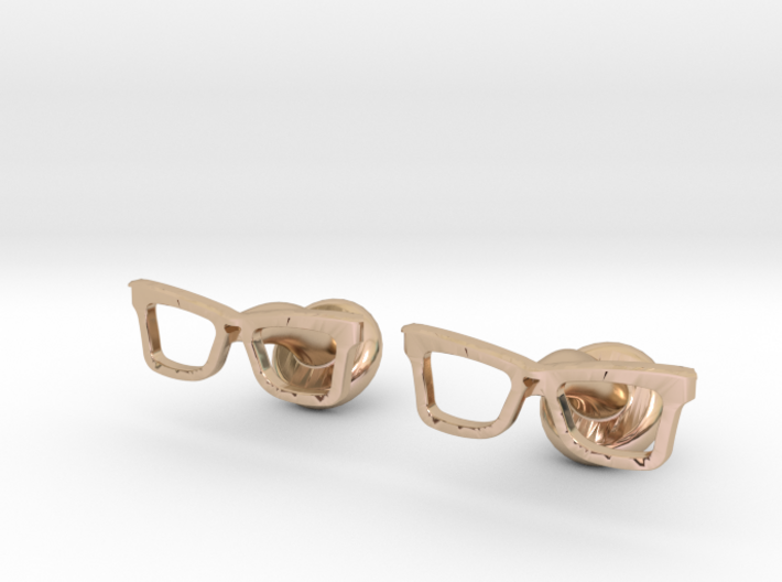Hipster Glasses Cufflinks Origin 3d printed 