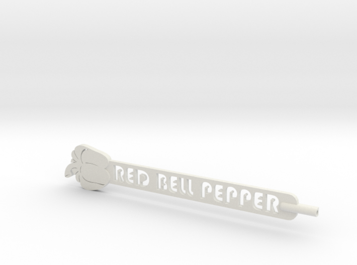 Red Bell Pepper Plant Stake 3d printed