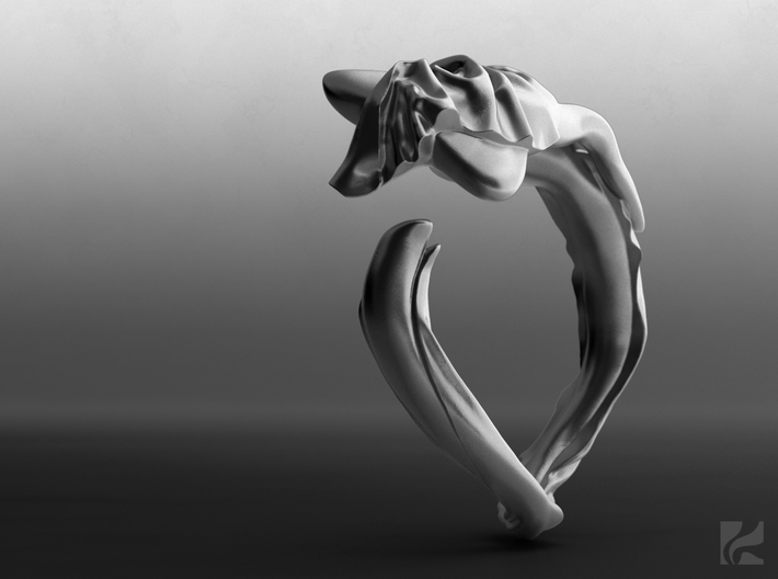 Fabric and Figure Ring 3d printed 