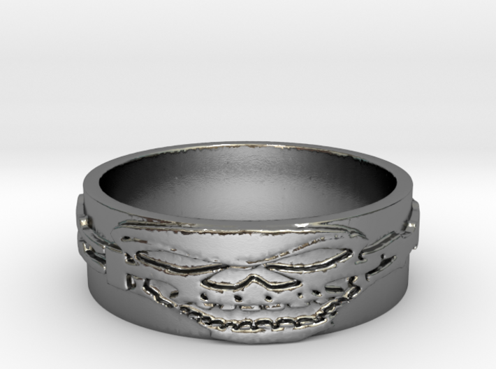 Skull Ring Size 8 3d printed