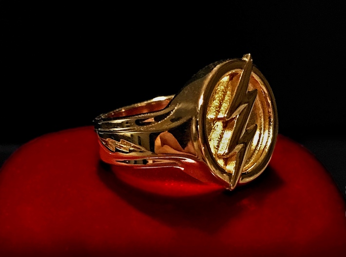 The Flash Ring 3d printed 18k Gold Plated