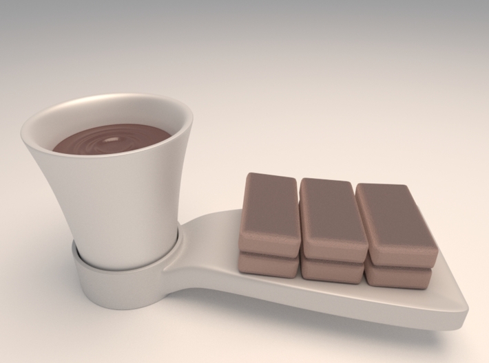 Mug (for side connected dish coaster) 3d printed