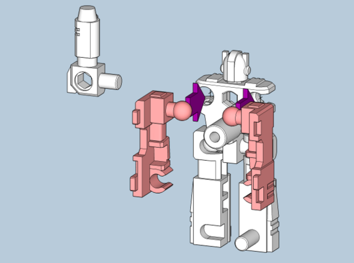 MicroSlinger "Squall" 3d printed Assembly step 2: Attach arms.