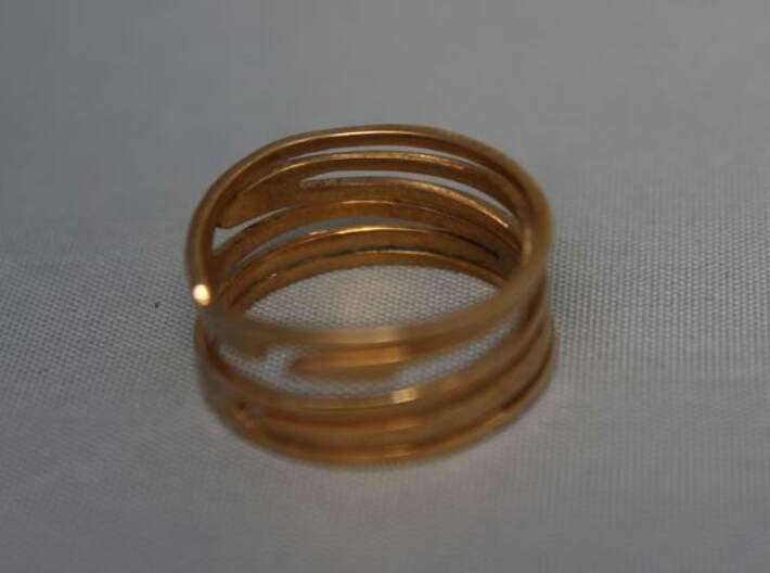 RING Nº2 Size 7 3d printed Ring Nº2 in Polished  Brass.