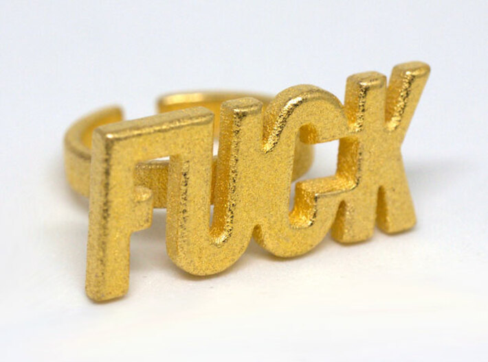 FUCK - Statement Ring 3d printed 