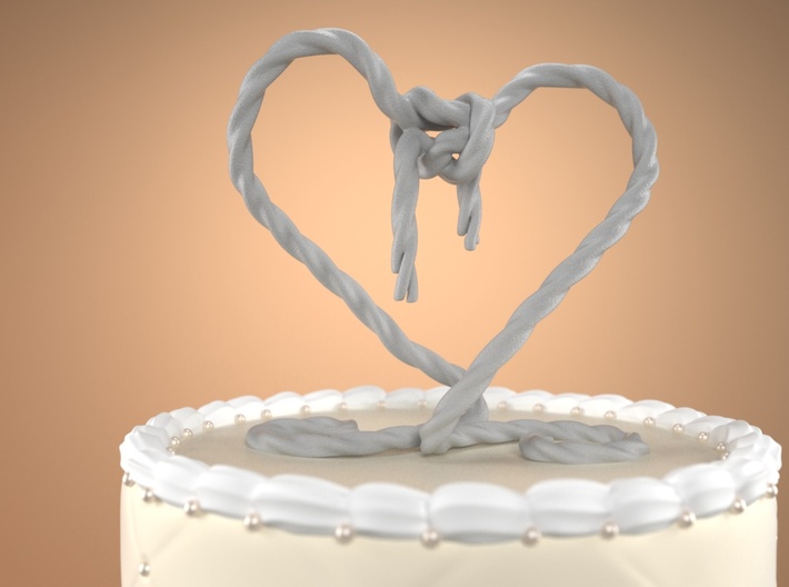 Tying The Knot Cake Topper 3d printed