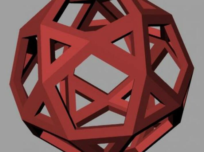 Icosidodecahedron 3d printed Rendering