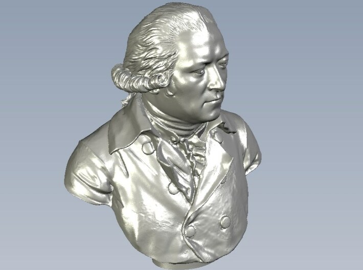 1/9 scale British naval admiral bust 3d printed