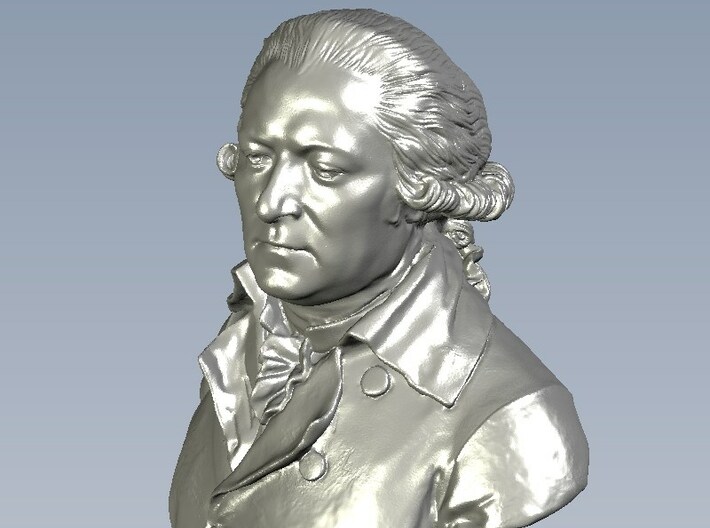 1/9 scale British naval admiral bust 3d printed 