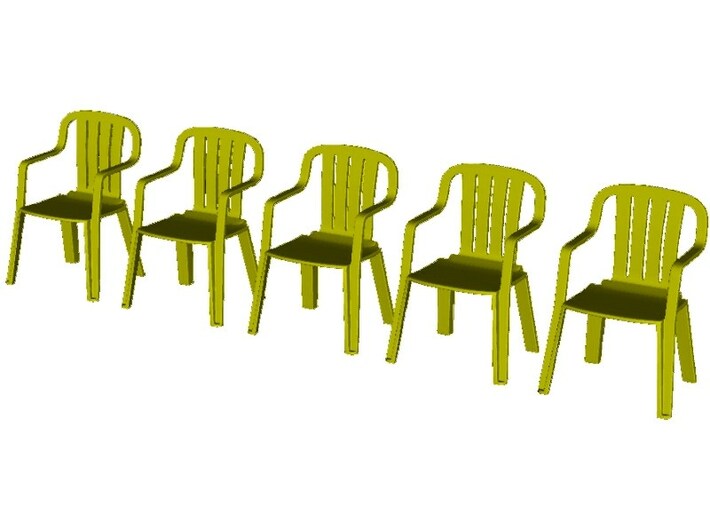1/35 scale plastic chairs set x 5 3d printed