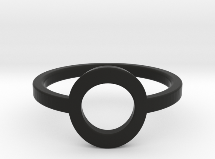 Small Offset Circle Midi Ring 3d printed