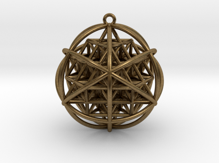 Planetary Merkaba Sphere w/ nested 64 Tetrahedron 3d printed