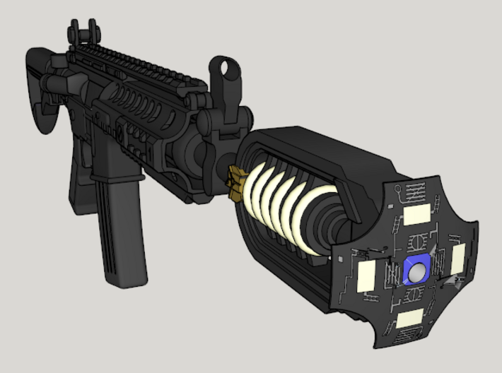 ARG SciFi Airsoft Muzzle (14mm Self-Cutting) 3d printed 