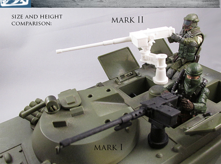 Action figure compatible 1/18 scale 50 Cal machine 3d printed 