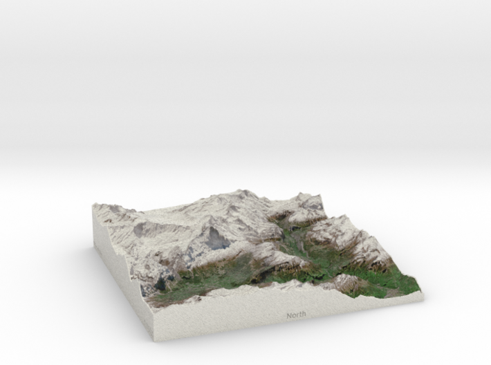 Jungfrau Region, Switzerland, 1:100000 Explorer 3d printed 