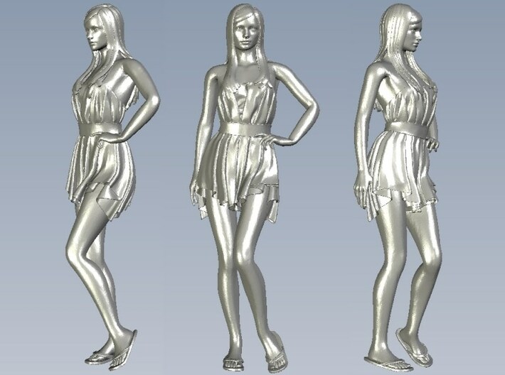 1/15 scale dressed beach girl posing figure A 3d printed 