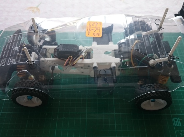 Tamiya M04 - M04S (210mm Wheelbase) chassis 3d printed Example of an assembled chassis with 210mm bodyshell (Not Included)