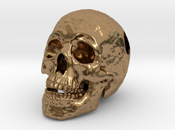 Human Skull Pendant - Skull Bead 3d printed