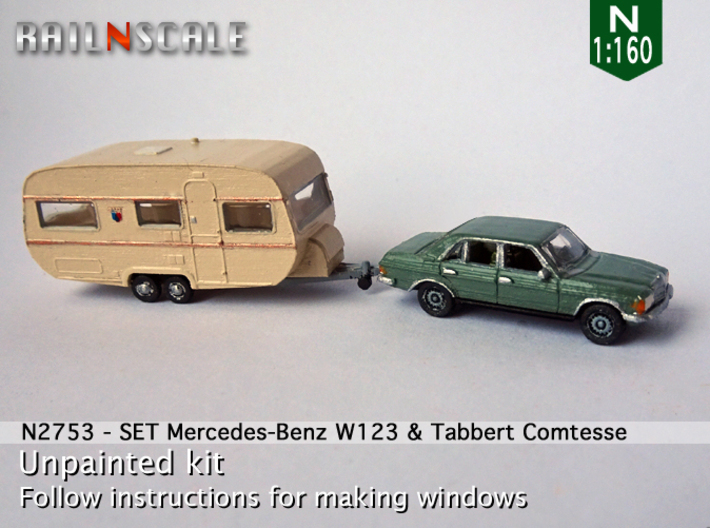 SET Mercedes-Benz &amp; Tabbert Comtesse (N 1:160) 3d printed