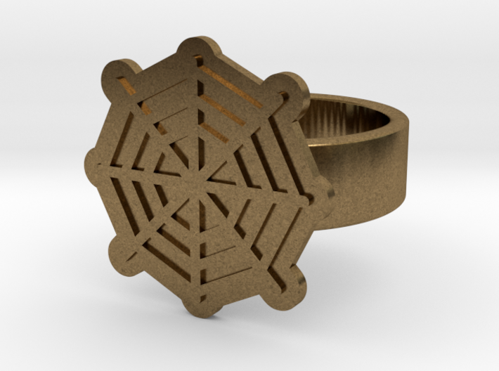 Spider Web Ring 3d printed