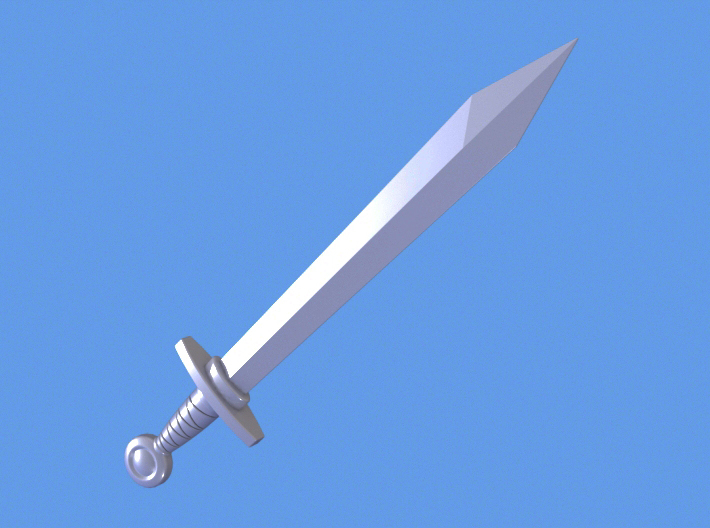 "BotW" Sword 3d printed Solidworks render.