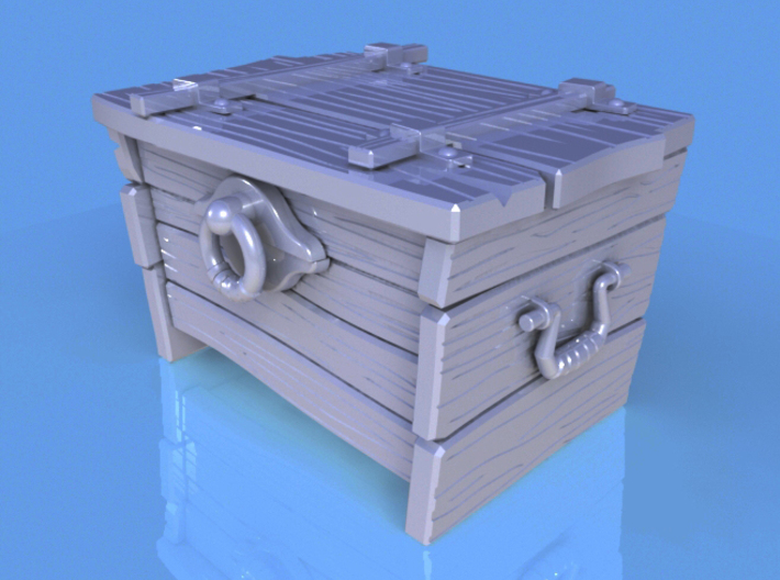 "BotW" Wooden Treasure Chest 3d printed Solidworks render.