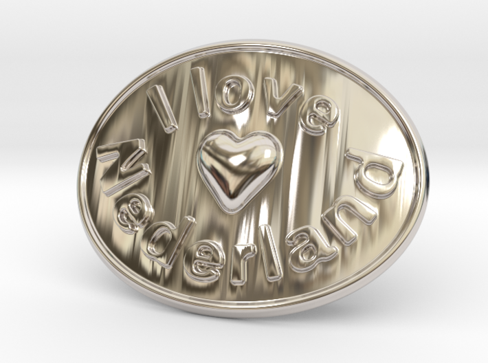 I Love Nederland Belt Buckle 3d printed