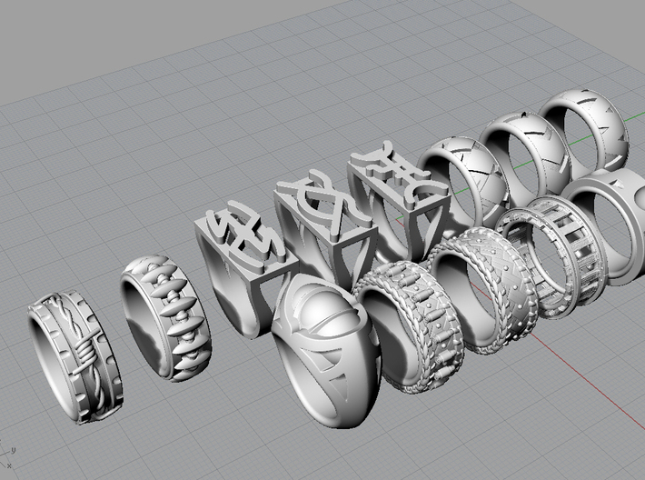 Cattle Brand Ring 1- Size 9 1/2 (19.35 mm) 3d printed All rings in the Western Collection