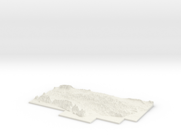 W500 S50 E 600 N150 Relief Map 3d printed