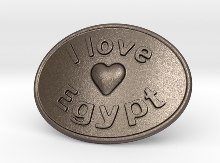 I Love Egypt Belt Buckle 3d printed