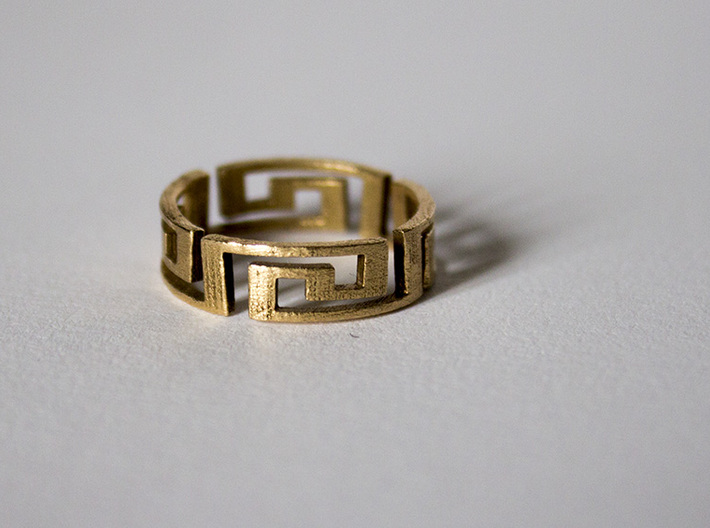 Aztec ring Size 7 5 3d printed