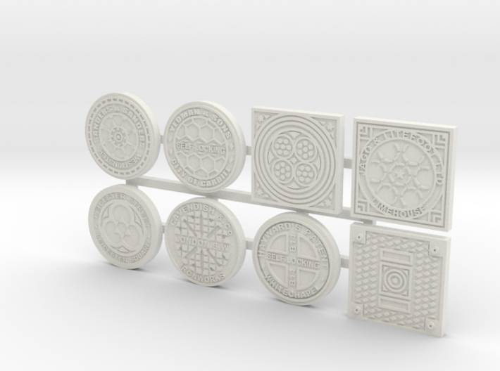28mm/32mm Manhole Covers 3d printed 