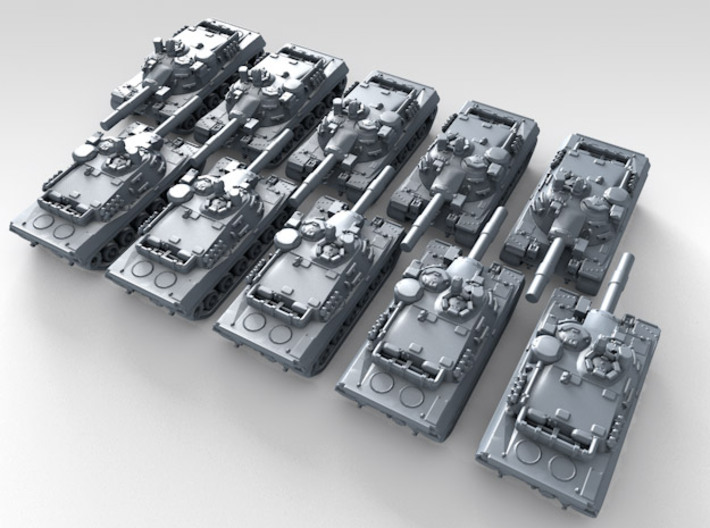 1/600 German Kampfpanzer 70 Main Battle Tank x10 3d printed 3d render showing product detail