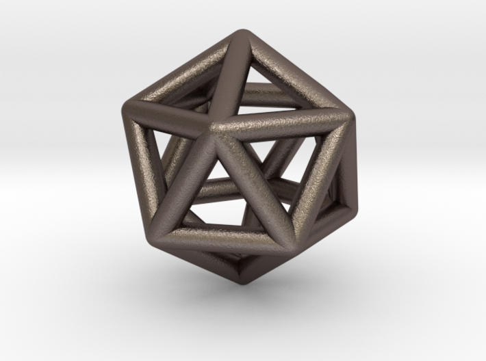 Icosahedron Golden Ratio Pendant 3d printed