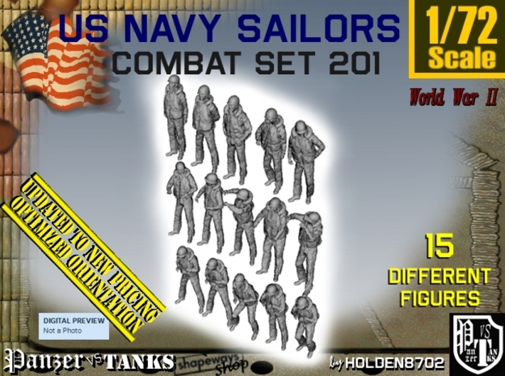 1/72 USN Combat Set 201 3d printed
