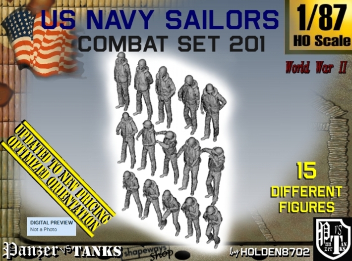 1-87 USN Combat Set 201 3d printed