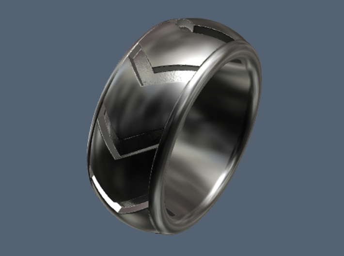 Snake Ring / Kingsnake - Size 9 1/2 (19.35 mm) 3d printed See Diamondback Ring for silver casting