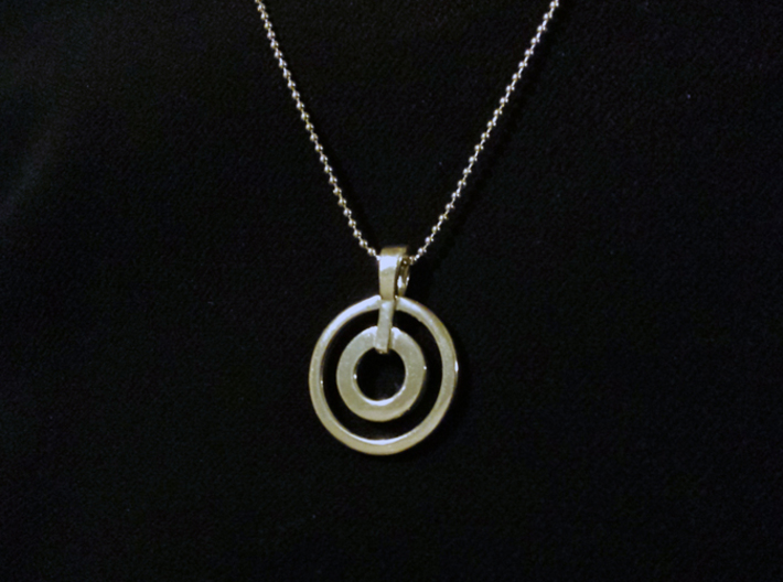 Dual Ring Necklace 3d printed