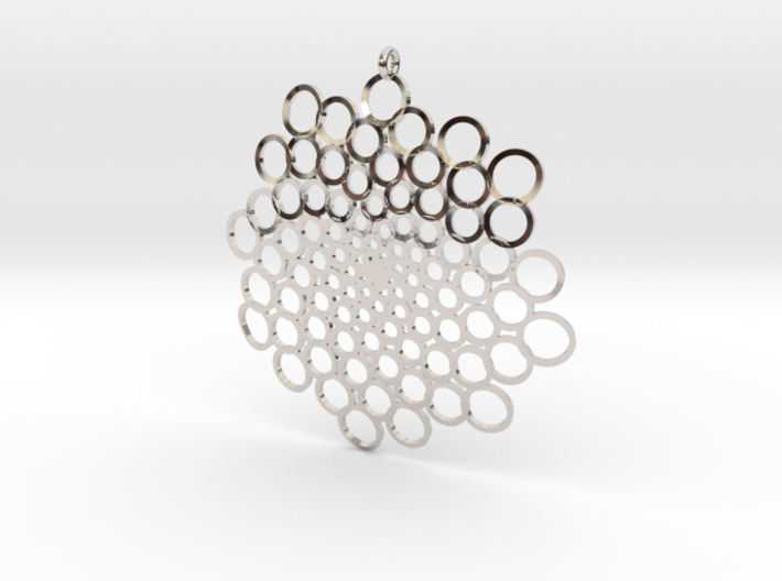 Spiral Bubbles Pendant 3d printed