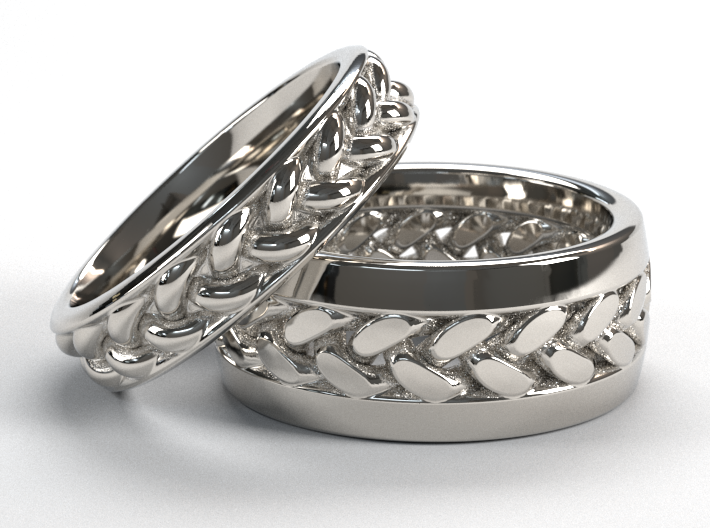 Braid Ring 3d printed 