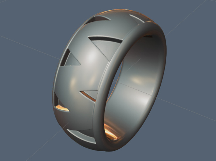 Snake Ring / Copperhead - size 9 1/2 (19.35 mm) 3d printed Check out Diamondback ring cast in silver